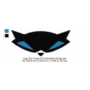 Logo Sly Cooper 02 Embroidery Design